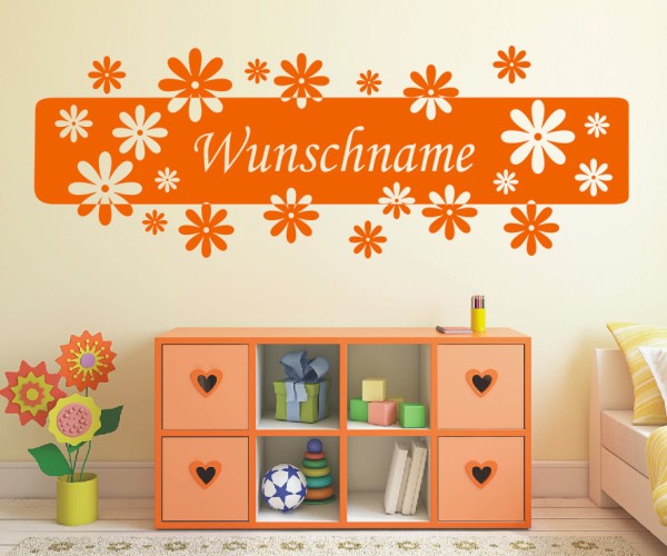 Wandtattoo - Banner mit Wunschnamen für das Kinderzimmer | 2 | ✔Made in Germany  ✔Kostenloser Versand DE
