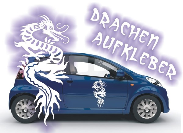 Aufkleber Chinesischer Drachen | Ein tolles fernöstliches Motiv z.B. als Autoaufkleber | 42 | ✔Made in Germany  ✔Kostenloser Versand DE