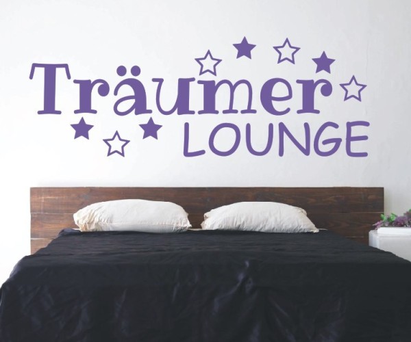 Wandtattoo Spruch | Träumer Lounge | 5 | Schöne Wandsprüche für das Schlafzimmer | ✔Made in Germany  ✔Kostenloser Versand DE