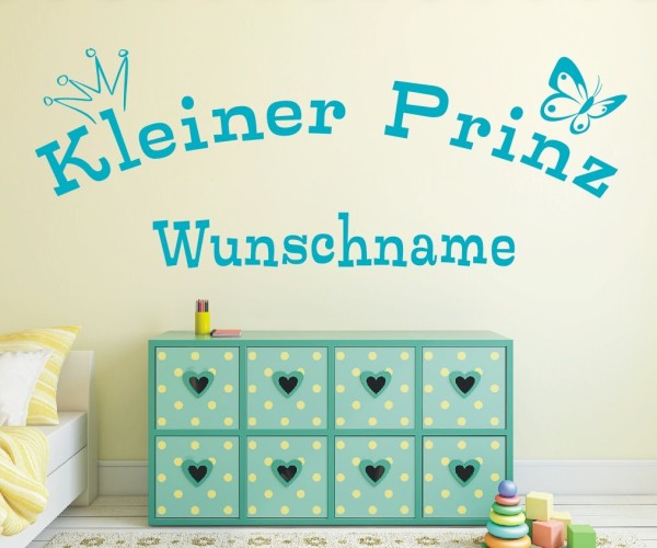 Wandtattoo | Kleiner Prinz mit Wunschname für das Kinderzimmer | 7 | günstig kaufen.