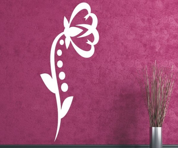 Wandtattoo Blume | Tolles Motiv mit schönen Blüten und dekorativen Blumenranken | 144