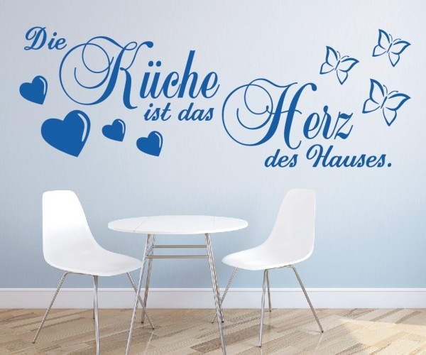 Wandtattoo Spruch | Die Küche ist das Herz des Hauses. | 8 | Schöne Wandsprüche für Küche und Esszimmer | ✔Made in Germany  ✔Kostenloser Versand DE
