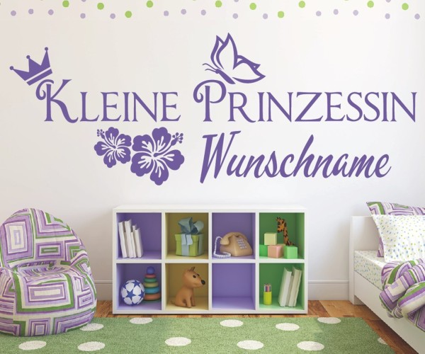 Wandtattoo | Kleine Prinzessin mit Wunschname für das Kinderzimmer | 22 | günstig kaufen.