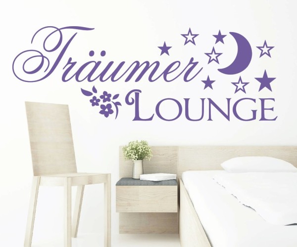 Wandtattoo Spruch | Träumer Lounge | 6 | Schöne Wandsprüche für das Schlafzimmer | ✔Made in Germany  ✔Kostenloser Versand DE