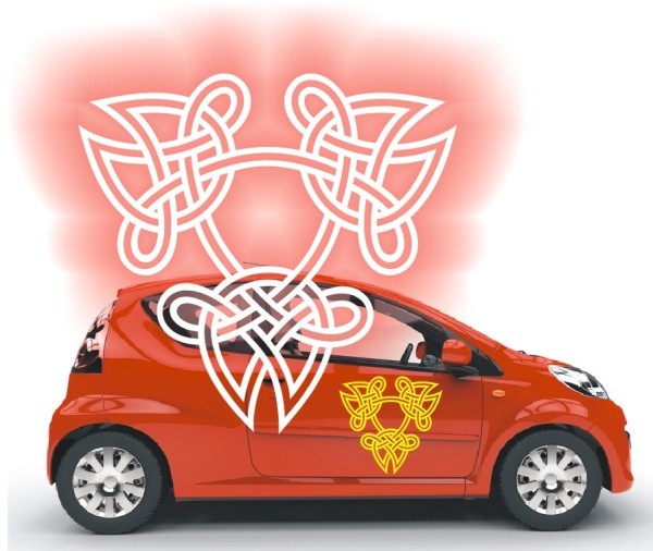Aufkleber mit keltischen Knoten | Die tollen Celtic Ornamente als Autoaufkleber | 2 | ✔Made in Germany  ✔Kostenloser Versand DE