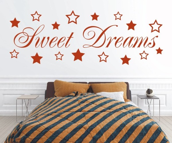 Wandtattoo Spruch | Sweet Dreams - süße Träume | 1 | Schöne Wandsprüche für das Schlafzimmer | ✔Made in Germany  ✔Kostenloser Versand DE