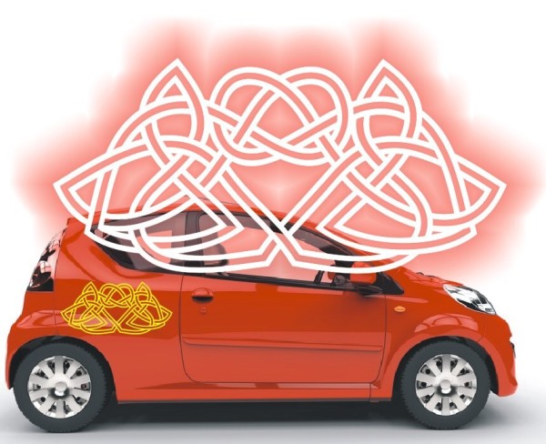 Aufkleber mit keltischen Knoten | Die tollen Celtic Ornamente als Autoaufkleber | 64 | ✔Made in Germany  ✔Kostenloser Versand DE