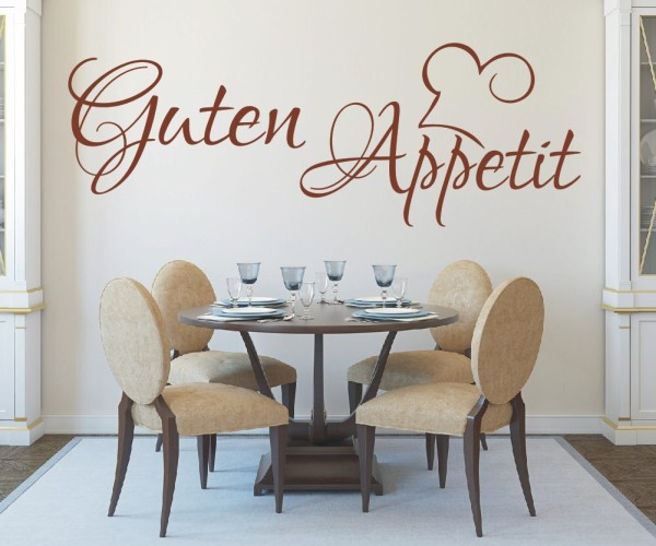 Wandtattoo Spruch | Guten Appetit | 5 | Schöne Wandsprüche für Küche und Esszimmer | ✔Made in Germany  ✔Kostenloser Versand DE