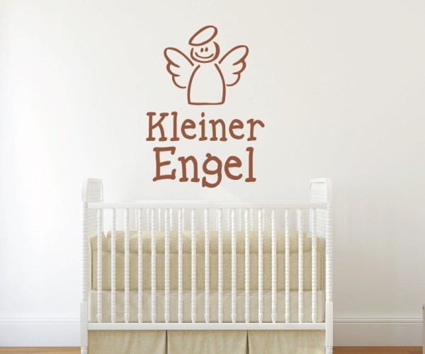 Wandtattoo Kinderzimmer | Süßer kleiner Engel mit Schriftzug | ✔Made in Germany  ✔Kostenloser Versand DE