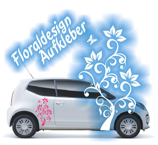 Aufkleber Blume | Schöne Motive mit Blüten und stilvollen Blumenranken als Autoaufkleber | 97 | ✔Made in Germany  ✔Kostenloser Versand DE