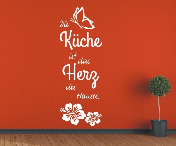 Wandtattoo Spruch | Die Küche ist das Herz des Hauses. | 15 | Schöne Wandsprüche für Küche und Esszimmer | ✔Made in Germany  ✔Kostenloser Versand DE