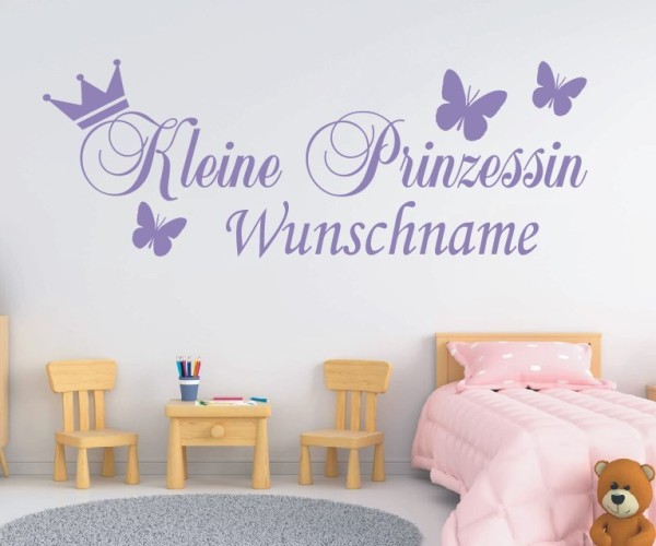 Wandtattoo | Kleine Prinzessin mit Wunschname für das Kinderzimmer | 28 | günstig kaufen.