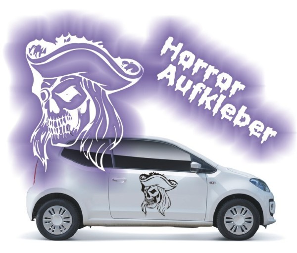 Aufkleber Totenkopf | Totenschädel eines Piraten | ✔Made in Germany  ✔Kostenloser Versand DE