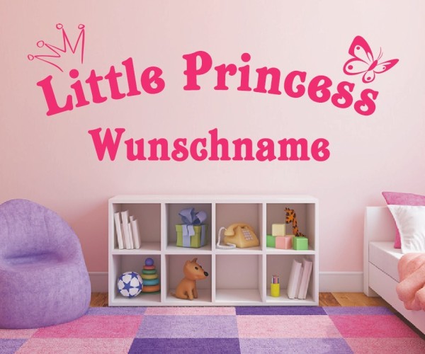 Wandtattoo | Little Princess mit Wunschname für das Kinderzimmer | 2 | günstig kaufen.