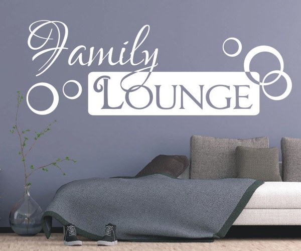 Wandtattoo Spruch | Family Lounge | 1 | Schöne englische Wandsprüche für die Familie | ✔Made in Germany  ✔Kostenloser Versand DE