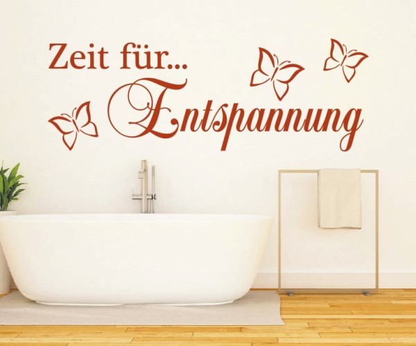 Wandtattoo Spruch | Zeit für Entspannung | 3 | ✔Made in Germany  ✔Kostenloser Versand DE