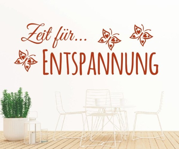 Wandtattoo Spruch | Zeit für Entspannung | 4 | ✔Made in Germany  ✔Kostenloser Versand DE