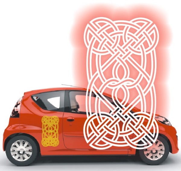 Aufkleber mit keltischen Knoten | Die tollen Celtic Ornamente als Autoaufkleber | 61 | ✔Made in Germany  ✔Kostenloser Versand DE